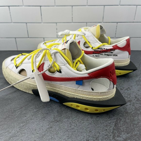 Nike Off White Blazer Low 77 Size‎ 11 Mens White University Red OW Collaboration main image 8